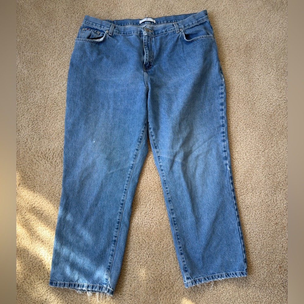 Tommy Hilfiger Vintage Straight Leg Jeans‎ Medium Wash Blue Denim Woman 20
